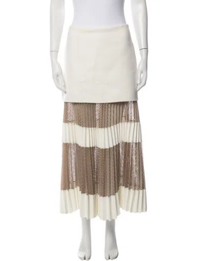 Pre-owned Dion Lee Patterned Long Skirt In Multicolor