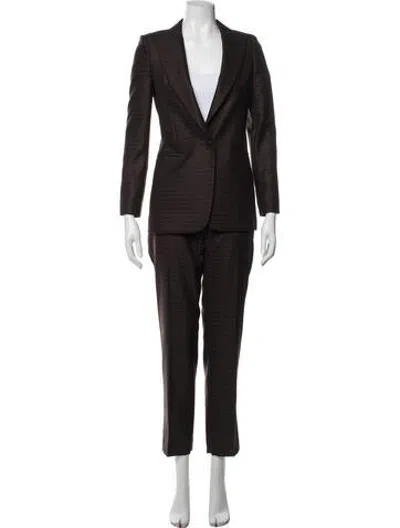 Pre-owned Dior 2016 Wool Pantsuit In Brown
