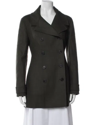 Pre-owned Dior 2017 Wool Peacoat In Green