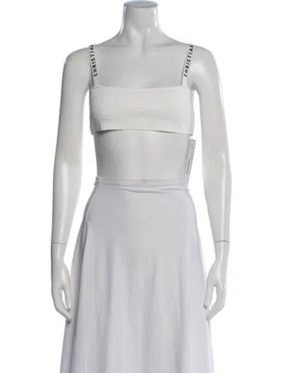 Pre-owned Dior 2018 Square Neckline Sports Bra In White