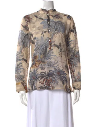 Pre-owned Dior 2019 Printed Blouse In Neutrals