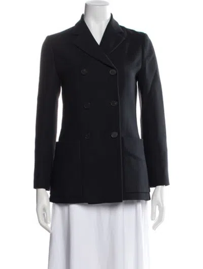 Pre-owned Dior 2021 Wool Coat In Blue