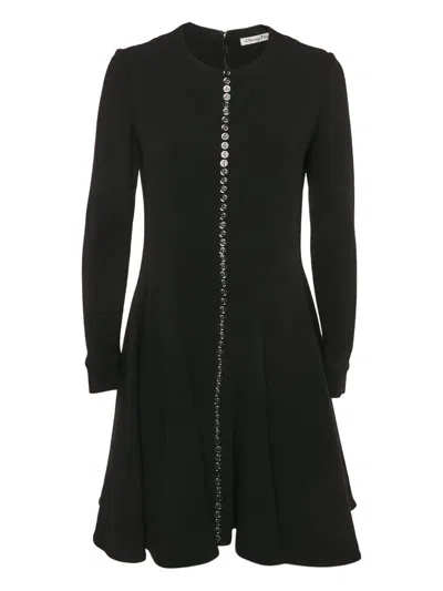 Pre-owned Dior 2023 Button-detail A-line Mini Dress In Black