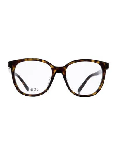 Pre-owned Dior 30montaignemini Square Eyeglasses In Brown