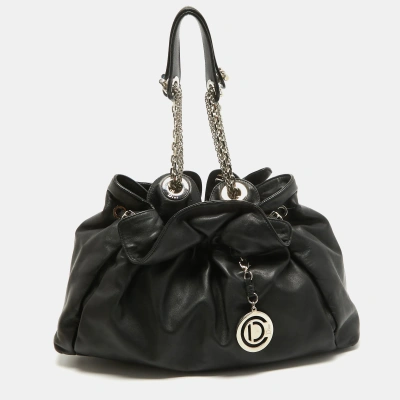 Pre-owned Dior Black Leather Le Trente Hobo