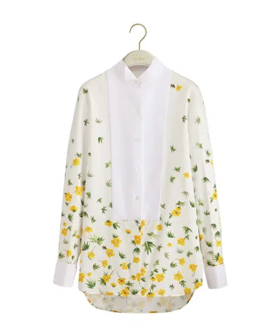 Dior Blouse With Plastron In White