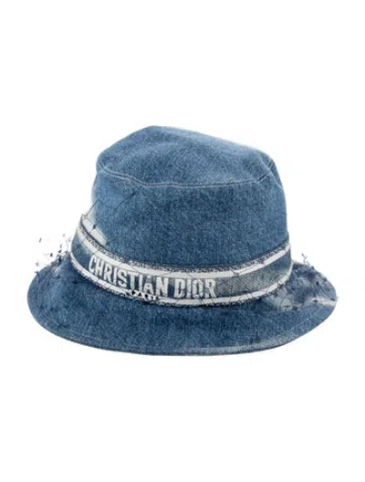 Pre-owned Dior Bucket Hat In Blue