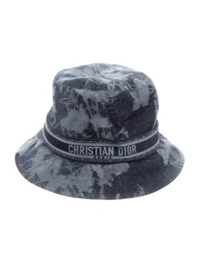 Pre-owned Dior Canvas Bucket Hat In Blue