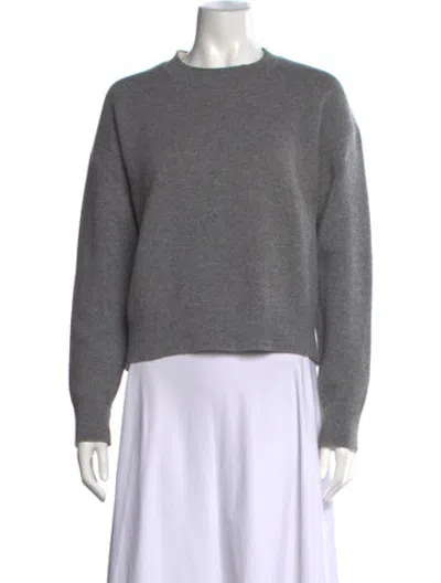Pre-owned Dior Cashmere Crew Neck Sweater In Grey
