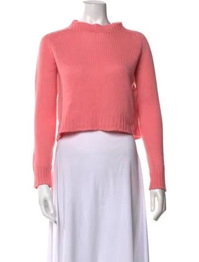 Pre-owned Dior Cashmere Mock Neck Sweater In Pink