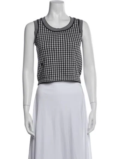 Pre-owned Dior Cashmere Plaid Print Sweater In Black