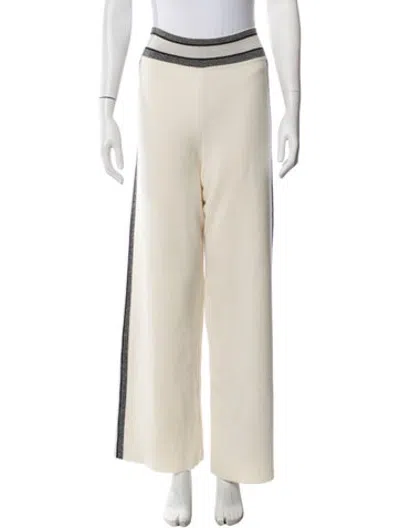Pre-owned Dior Cashmere Wide Leg Pants In Neutrals
