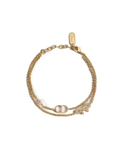 Dior Cd Mini Bow Bracelet In Gold