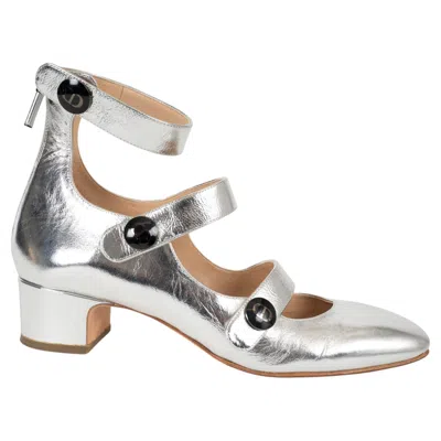 Pre-owned Dior Christian  2023 D-doll Mary Jane Leather Pumps Silver 39