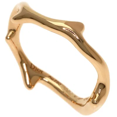 Pre-owned Dior Christian  Pink Gold (18k) Band Ring ()
