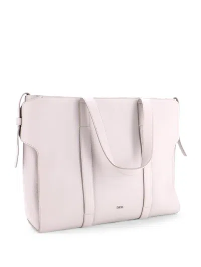 Pre-owned Dior Corolle Leather Large Tote Bag In Neutrals