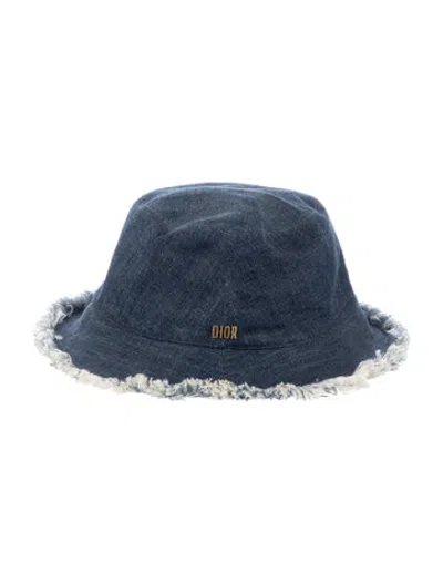 Pre-owned Dior Denim Bucket Hat In Blue