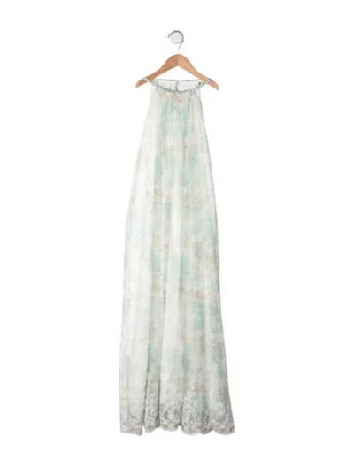 Pre-owned Dior Kids' Girls' Floral Dress In Green