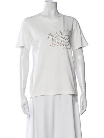 Pre-owned Dior Graphic Print Crew Neck T-shirt In Neutrals