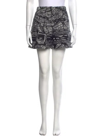 Pre-owned Dior Graphic Print Mini Shorts In Black