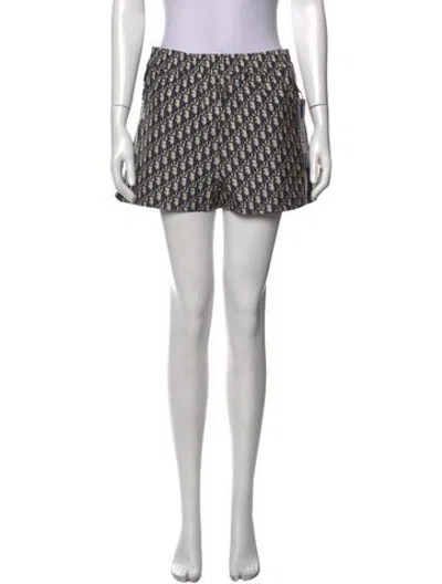 Pre-owned Dior Graphic Print Mini Shorts In Blue