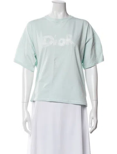 Pre-owned Dior Kids' Graphic T-shirt In Blue