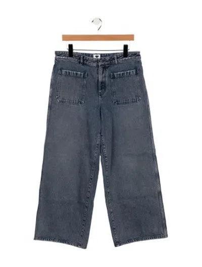 Pre-owned Dior High-rise Wide Leg Jeans In Blue