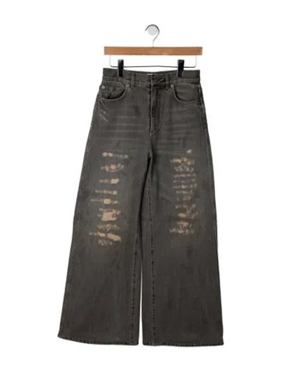 Pre-owned Dior High-rise Wide Leg Jeans In Green