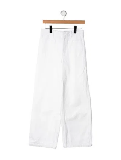 Pre-owned Dior High-rise Wide Leg Jeans In White