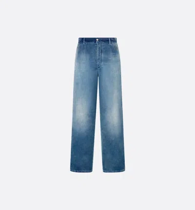 Dior Homme Blue Cotton Jeans Denim Fabric