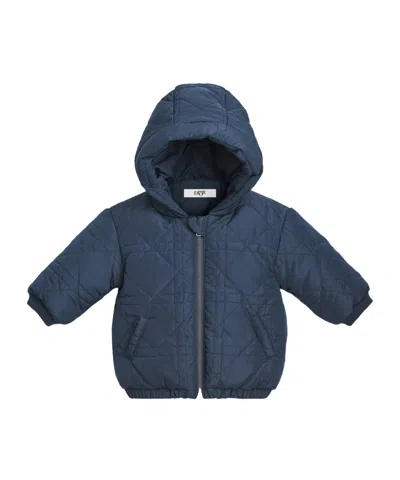 Dior Hooded Down Jacket In Blue