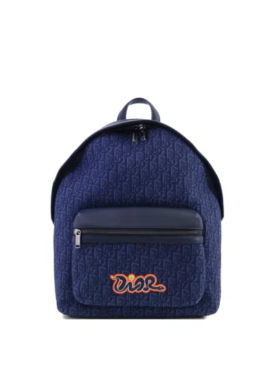 Dior Kaws Rider 2.0 Rider 2.0 Oblique Backpack In Blue