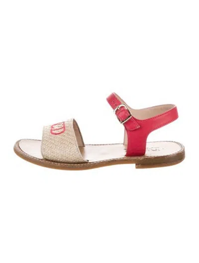Pre-owned Dior Kids Girls Flat Sandals In Pink