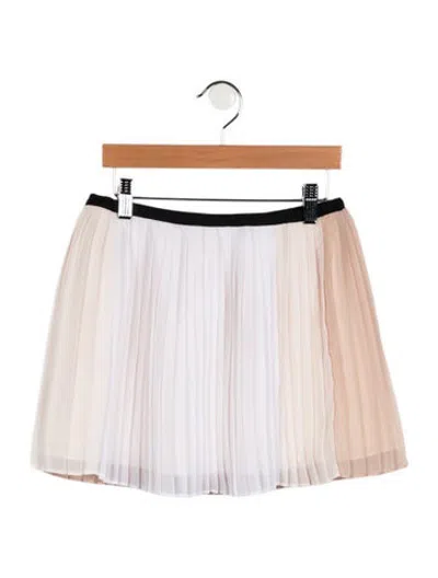 Pre-owned Dior Kids Girls Pleated Skirt In Neutrals