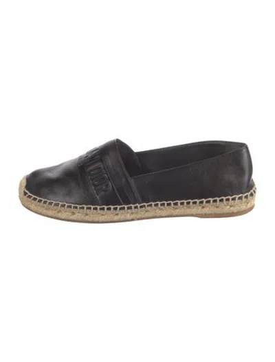 Pre-owned Dior Leather Espadrilles In Black