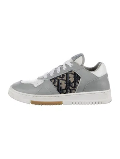 Pre-owned Dior Kids' Leather High Top Sneaker In Grey