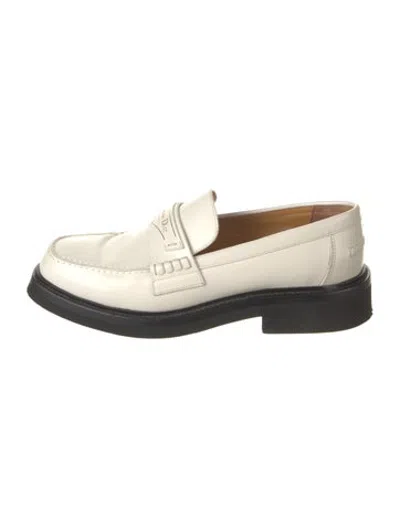 Pre-owned Dior Leather Loafers In White