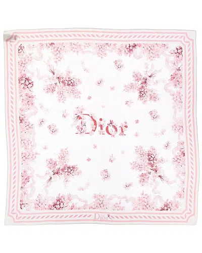 Dior Lilac Silk Scarf In Pink