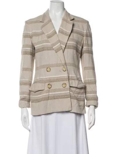 Pre-owned Dior Made In Usa Striped Blazer In Neutrals