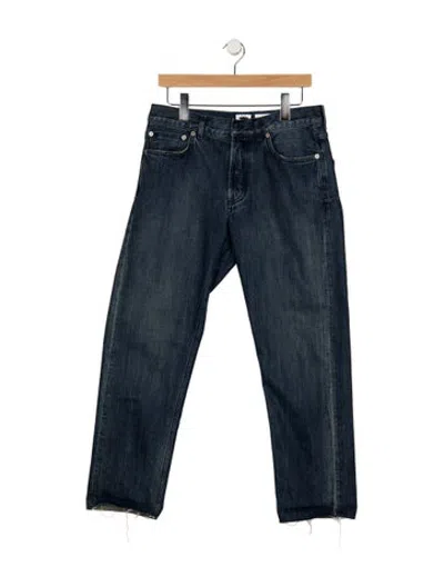 Pre-owned Dior Mid-rise Straight Leg Jeans In Blue