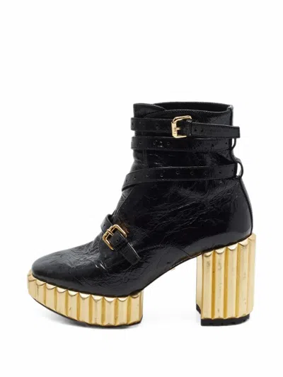 Pre-owned Dior Mission Buckled Ankle Boots In Black