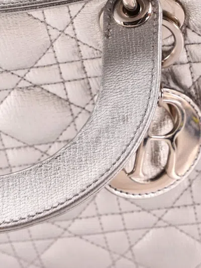 Pre-owned Dior My Abc Lady  Bag Metallic Cannage Quilt Leather Shoulder Bag