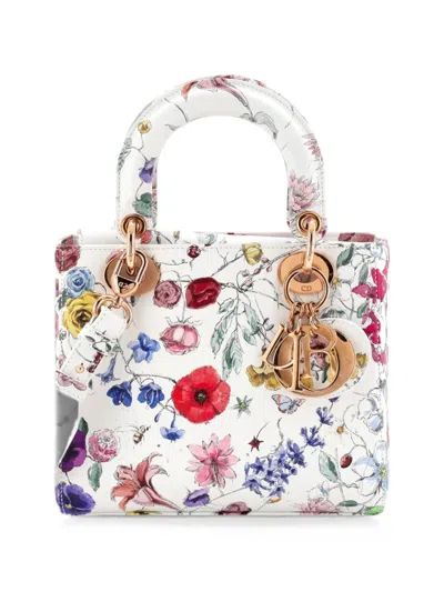 Pre-owned Dior My Abc Lady  Bag Printed Leather Small Satchel In Multi