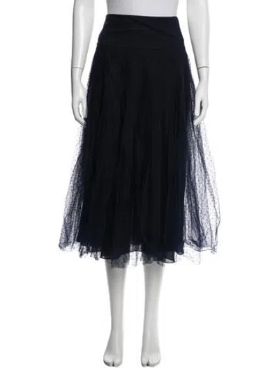 Pre-owned Dior Nylon Midi Length Skirt In Blue