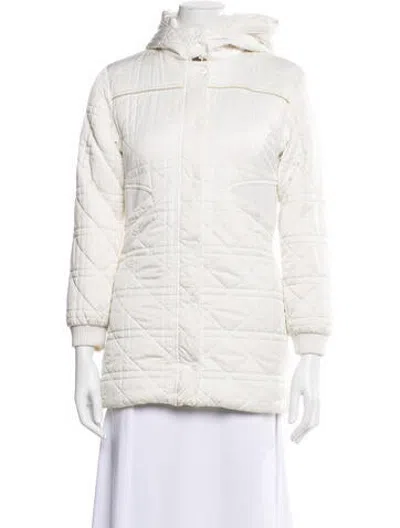 Pre-owned Dior Kids' Nylon Quilted Down Jacket In White