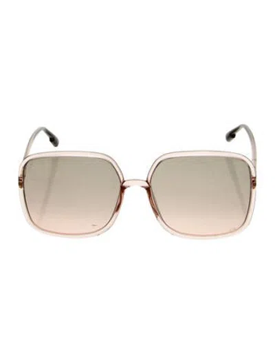 Pre-owned Dior Oversize Gradient Sunglasses In Clear/pink