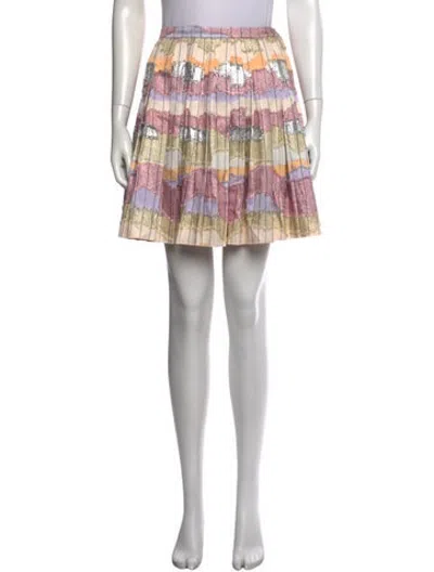 Pre-owned Dior Patterned Mini Skirt In Pink