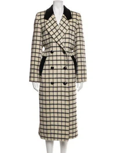 Pre-owned Dior Plaid Print Coat In Neutrals