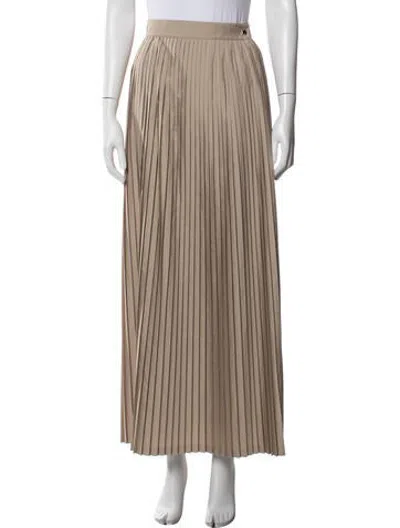 Pre-owned Dior Pleated Accents Long Skirt In Neutrals