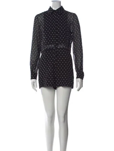 Pre-owned Dior Polka Dot Print Jumpsuit In Black
